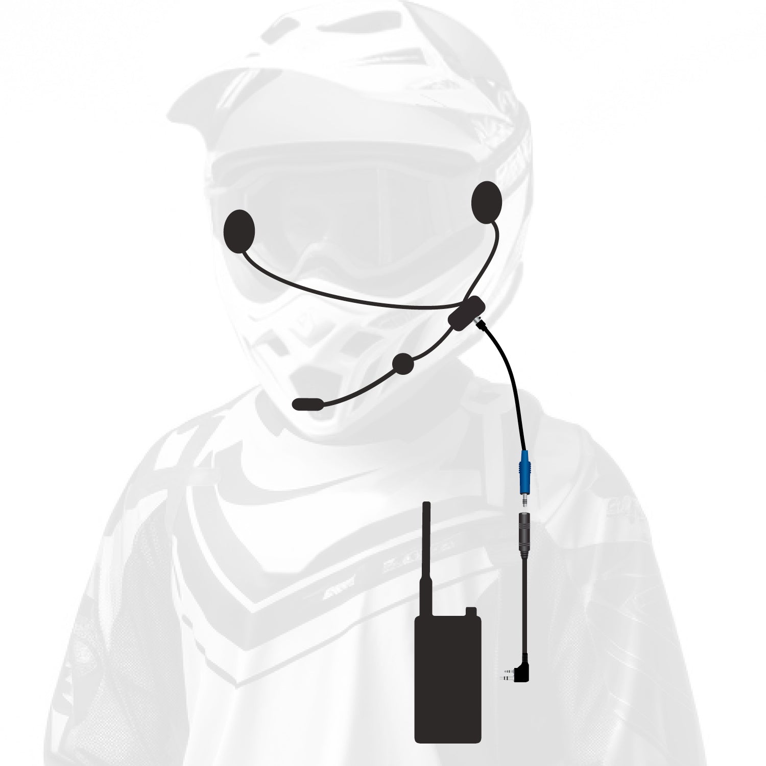 ENDURO Moto Kit -  Includes Helmet Kit and Compact Harness Cable