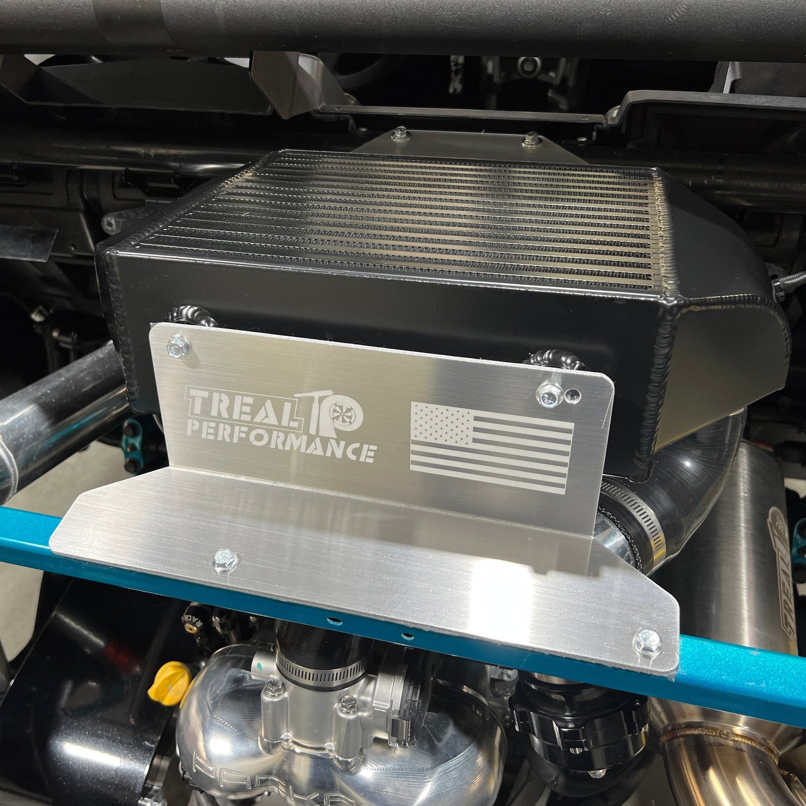 Treal Performance Can-Am Maverick X3 bed-delete intercooler mount brackets