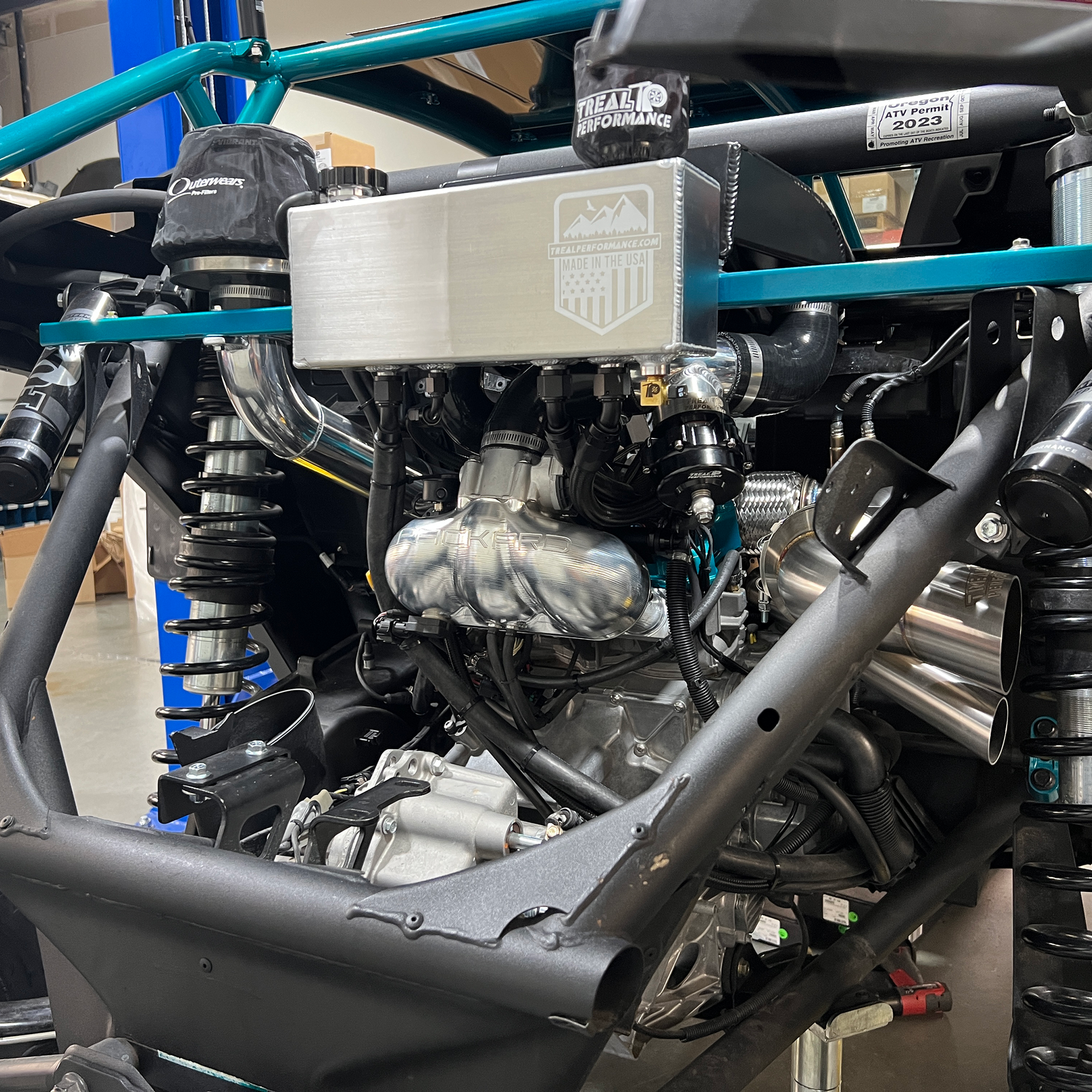Treal Performance 2017-2025 Can-Am Maverick X3 coolant reservoir and oil catch-can combo tank