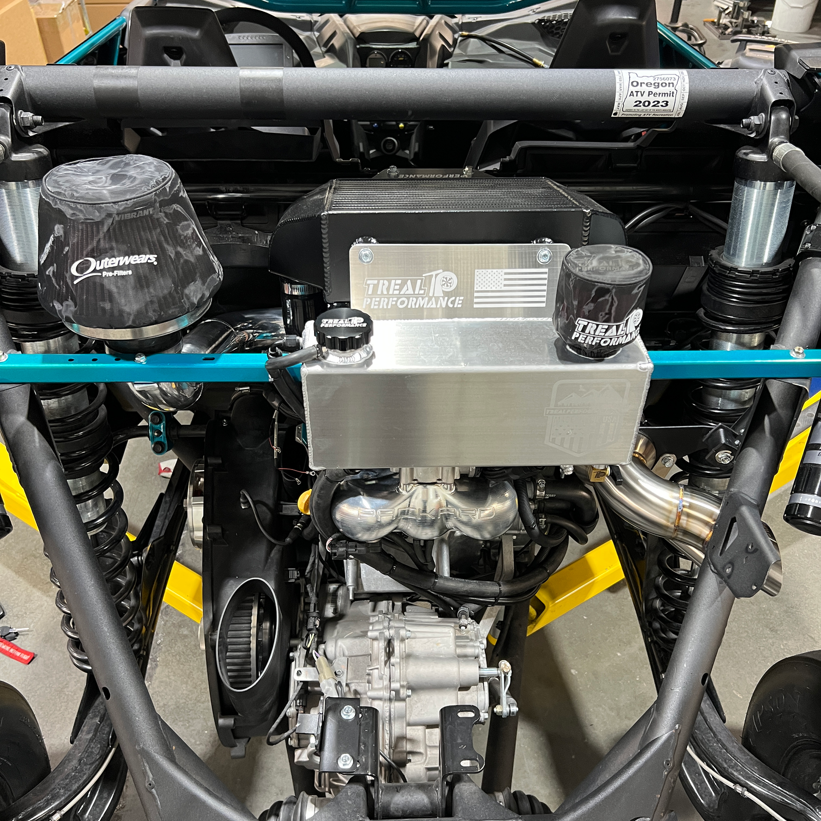 Treal Performance 2017-2025 Can-Am Maverick X3 coolant reservoir and oil catch-can combo tank
